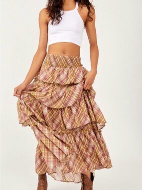 Free People Sawyer Maxi Skirt Size M - NWOT ( waist 20’)